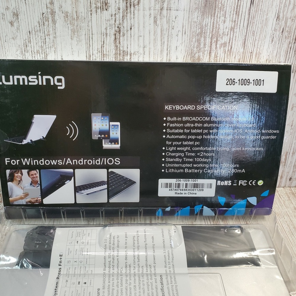 Lumsing HB007 Ultra-thin Wireless Keyboard Bluetooth For Android/iOS/Windows - Picture 4 of 5